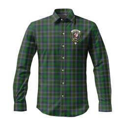 ScotsTee Shop Scottish Cockburn Clan Crest Tartan Long Sleeve Shirt, Cotton Tartan Plaid Shirt
