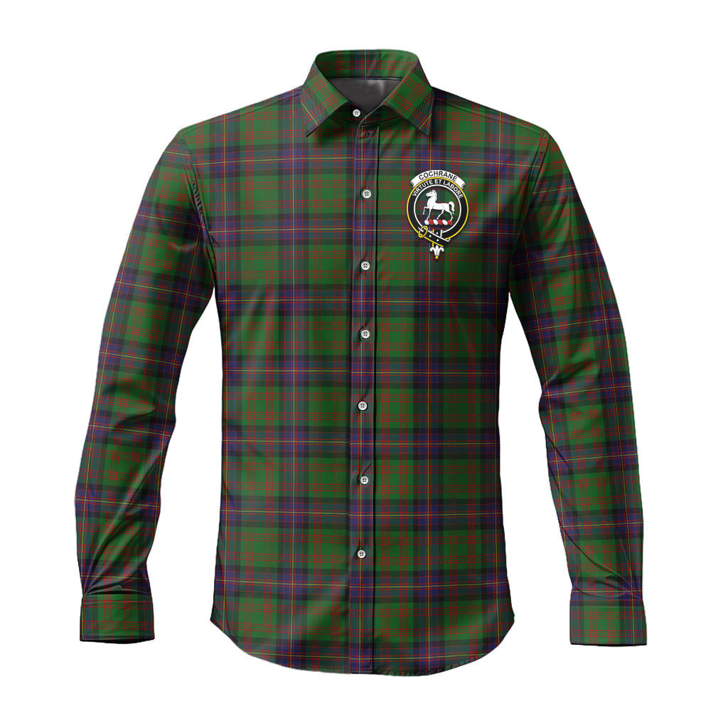 ScotsTee Shop Scottish Cochrane Clan Crest Tartan Long Sleeve Shirt, Cotton Tartan Plaid Shirt