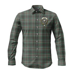 ScotsTee Shop Scottish Craig Clan Crest Tartan Long Sleeve Shirt, Cotton Tartan Plaid Shirt