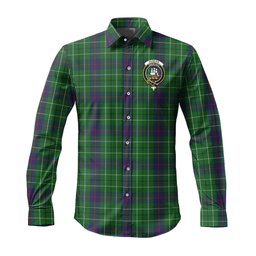 ScotsTee Shop Scottish Duncan Clan Crest Tartan Long Sleeve Shirt, Cotton Tartan Plaid Shirt