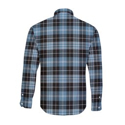 ScotsTee Shop Scottish Clark (Lion) Ancient Clan Crest Tartan Long Sleeve Shirt, Cotton Tartan Plaid Shirt