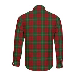 ScotsTee Shop Scottish Lennox Clan Crest Tartan Long Sleeve Shirt, Cotton Tartan Plaid Shirt