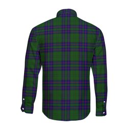 ScotsTee Shop Scottish Lockhart Modern Clan Crest Tartan Long Sleeve Shirt, Cotton Tartan Plaid Shirt