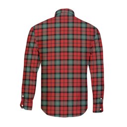 ScotsTee Shop Scottish Kerr Ancient Clan Crest Tartan Long Sleeve Shirt, Cotton Tartan Plaid Shirt