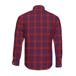 ScotsTee Shop Scottish Hamilton Clan Crest Tartan Long Sleeve Shirt, Cotton Tartan Plaid Shirt