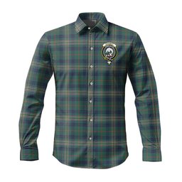 ScotsTee Shop Scottish Kennedy Modern Clan Crest Tartan Long Sleeve Shirt, Cotton Tartan Plaid Shirt