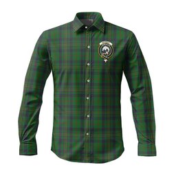 ScotsTee Shop Scottish Kennedy Clan Crest Tartan Long Sleeve Shirt, Cotton Tartan Plaid Shirt