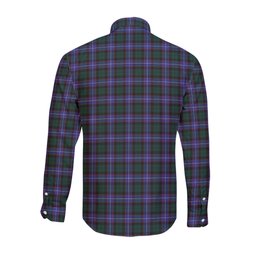 ScotsTee Shop Scottish Hunter Modern Clan Crest Tartan Long Sleeve Shirt, Cotton Tartan Plaid Shirt