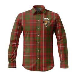 ScotsTee Shop Scottish Hay Clan Crest Tartan Long Sleeve Shirt, Cotton Tartan Plaid Shirt