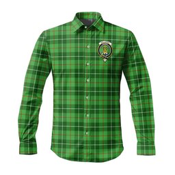 ScotsTee Shop Scottish Galloway Clan Crest Tartan Long Sleeve Shirt, Cotton Tartan Plaid Shirt