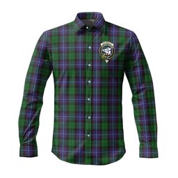 ScotsTee Shop Scottish Galbraith Clan Crest Tartan Long Sleeve Shirt, Cotton Tartan Plaid Shirt