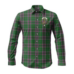 ScotsTee Shop Scottish Gray Hunting Clan Crest Tartan Long Sleeve Shirt, Cotton Tartan Plaid Shirt