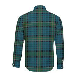 ScotsTee Shop Scottish Kirkpatrick Clan Crest Tartan Long Sleeve Shirt, Cotton Tartan Plaid Shirt