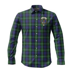 ScotsTee Shop Scottish Forbes Clan Crest Tartan Long Sleeve Shirt, Cotton Tartan Plaid Shirt