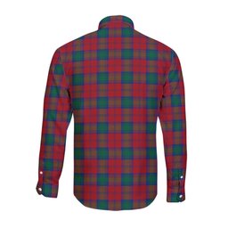 ScotsTee Shop Scottish Lindsay Modern Clan Crest Tartan Long Sleeve Shirt, Cotton Tartan Plaid Shirt