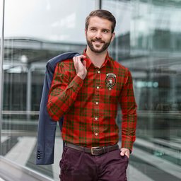 ScotsTee Shop Scottish Livingstone Modern Clan Crest Tartan Long Sleeve Shirt, Cotton Tartan Plaid Shirt