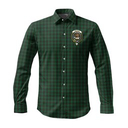 ScotsTee Shop Scottish Graham Clan Crest Tartan Long Sleeve Shirt, Cotton Tartan Plaid Shirt