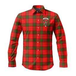 ScotsTee Shop Scottish Maxwell Modern Clan Crest Tartan Long Sleeve Shirt, Cotton Tartan Plaid Shirt