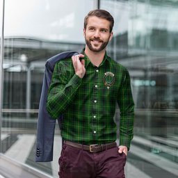 ScotsTee Shop Scottish MacArthur Clan Crest Tartan Long Sleeve Shirt, Cotton Tartan Plaid Shirt