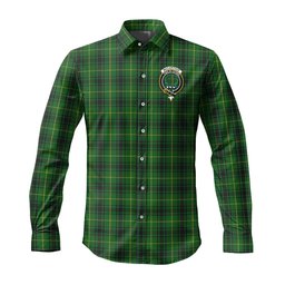 ScotsTee Shop Scottish MacArthur Clan Crest Tartan Long Sleeve Shirt, Cotton Tartan Plaid Shirt