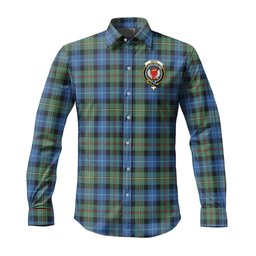 ScotsTee Shop Scottish Smith Ancient Clan Crest Tartan Long Sleeve Shirt, Cotton Tartan Plaid Shirt
