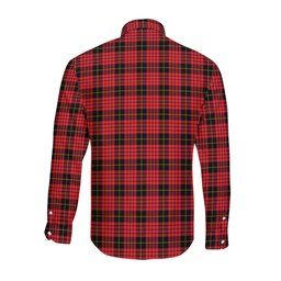 ScotsTee Shop Scottish MacQueen Modern Clan Crest Tartan Long Sleeve Shirt, Cotton Tartan Plaid Shirt