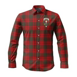 ScotsTee Shop Scottish MacNab Clan Crest Tartan Long Sleeve Shirt, Cotton Tartan Plaid Shirt