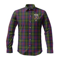 ScotsTee Shop Scottish MacLennan Clan Crest Tartan Long Sleeve Shirt, Cotton Tartan Plaid Shirt