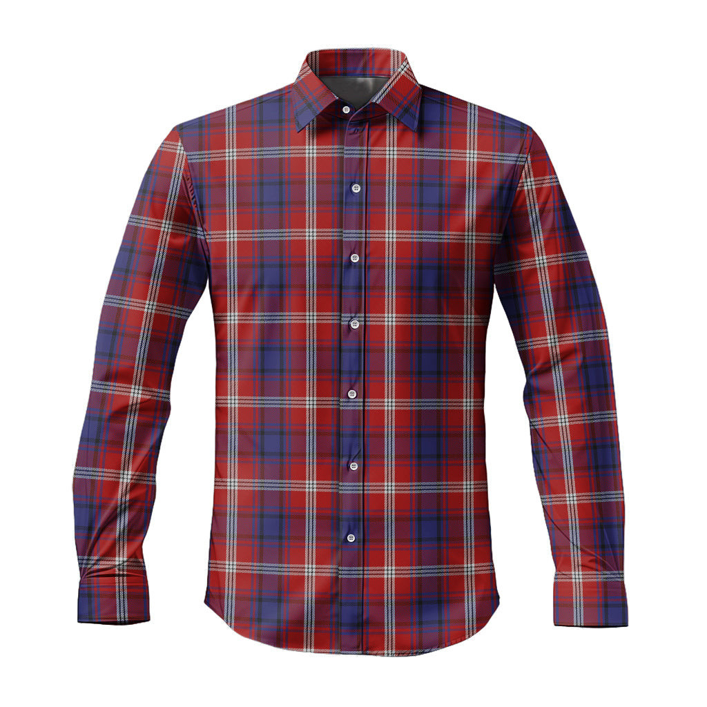 ScotsTee Shop Scottish Ainslie Clan Tartan Long Sleeve Shirt, Cotton Tartan Plaid Shirt