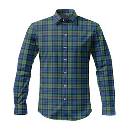 ScotsTee Shop Scottish Baird Ancient Clan Tartan Long Sleeve Shirt, Cotton Tartan Plaid Shirt