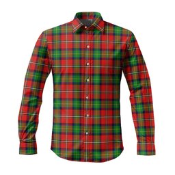 ScotsTee Shop Scottish Boyd Modern Clan Tartan Long Sleeve Shirt, Cotton Tartan Plaid Shirt