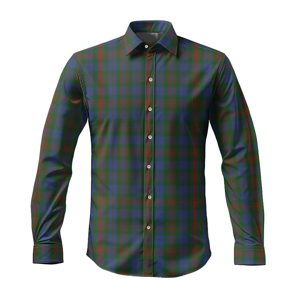 ScotsTee Shop Scottish Buchanan Hunting Clan Tartan Long Sleeve Shirt, Cotton Tartan Plaid Shirt