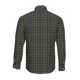 ScotsTee Shop Scottish Bisset Clan Tartan Long Sleeve Shirt, Cotton Tartan Plaid Shirt