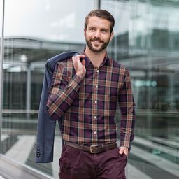 ScotsTee Shop Scottish Carnegie Clan Tartan Long Sleeve Shirt, Cotton Tartan Plaid Shirt