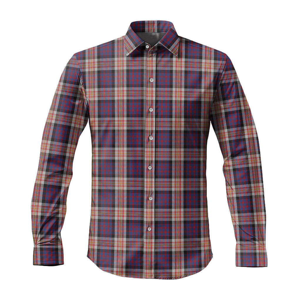 ScotsTee Shop Scottish Carnegie Clan Tartan Long Sleeve Shirt, Cotton Tartan Plaid Shirt