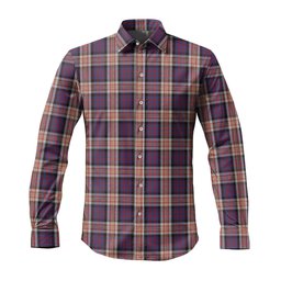 ScotsTee Shop Scottish Carnegie Clan Tartan Long Sleeve Shirt, Cotton Tartan Plaid Shirt