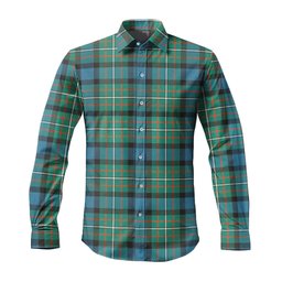 ScotsTee Shop Scottish Ferguson Ancient Clan Tartan Long Sleeve Shirt, Cotton Tartan Plaid Shirt