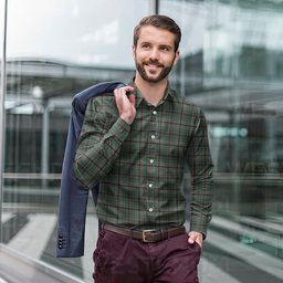 ScotsTee Shop Scottish Craig Clan Tartan Long Sleeve Shirt, Cotton Tartan Plaid Shirt