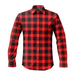 ScotsTee Shop Scottish Cunningham Modern Clan Tartan Long Sleeve Shirt, Cotton Tartan Plaid Shirt