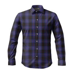 ScotsTee Shop Scottish Dunlop Clan Tartan Long Sleeve Shirt, Cotton Tartan Plaid Shirt