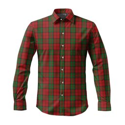 ScotsTee Shop Scottish Dunbar Clan Tartan Long Sleeve Shirt, Cotton Tartan Plaid Shirt