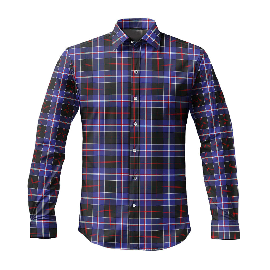 ScotsTee Shop Scottish Dunlop Modern Clan Tartan Long Sleeve Shirt, Cotton Tartan Plaid Shirt