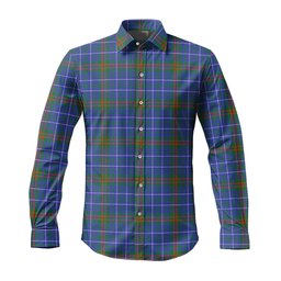 ScotsTee Shop Scottish Edmonstone Clan Tartan Long Sleeve Shirt, Cotton Tartan Plaid Shirt