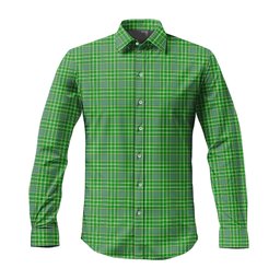 ScotsTee Shop Scottish Currie Clan Tartan Long Sleeve Shirt, Cotton Tartan Plaid Shirt