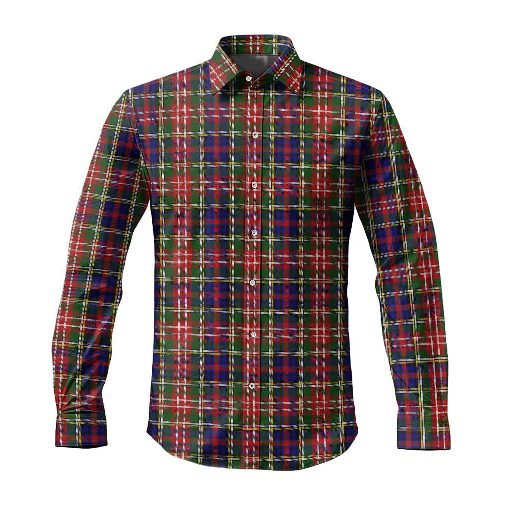 ScotsTee Shop Scottish Christie Clan Tartan Long Sleeve Shirt, Cotton Tartan Plaid Shirt