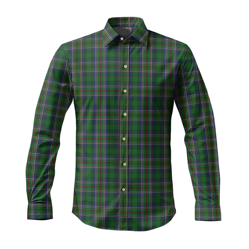 ScotsTee Shop Scottish Cockburn Clan Tartan Long Sleeve Shirt, Cotton Tartan Plaid Shirt