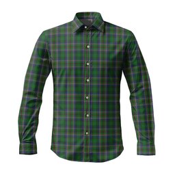 ScotsTee Shop Scottish Cockburn Clan Tartan Long Sleeve Shirt, Cotton Tartan Plaid Shirt