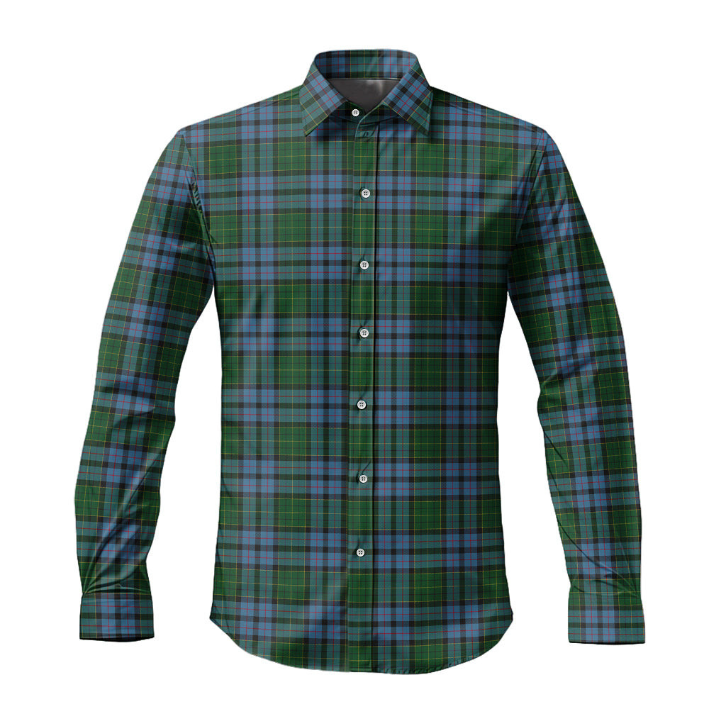 ScotsTee Shop Scottish Forsyth Clan Tartan Long Sleeve Shirt, Cotton Tartan Plaid Shirt