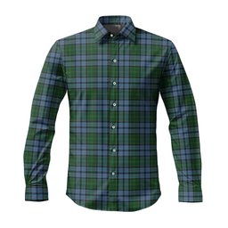 ScotsTee Shop Scottish Forsyth Clan Tartan Long Sleeve Shirt, Cotton Tartan Plaid Shirt