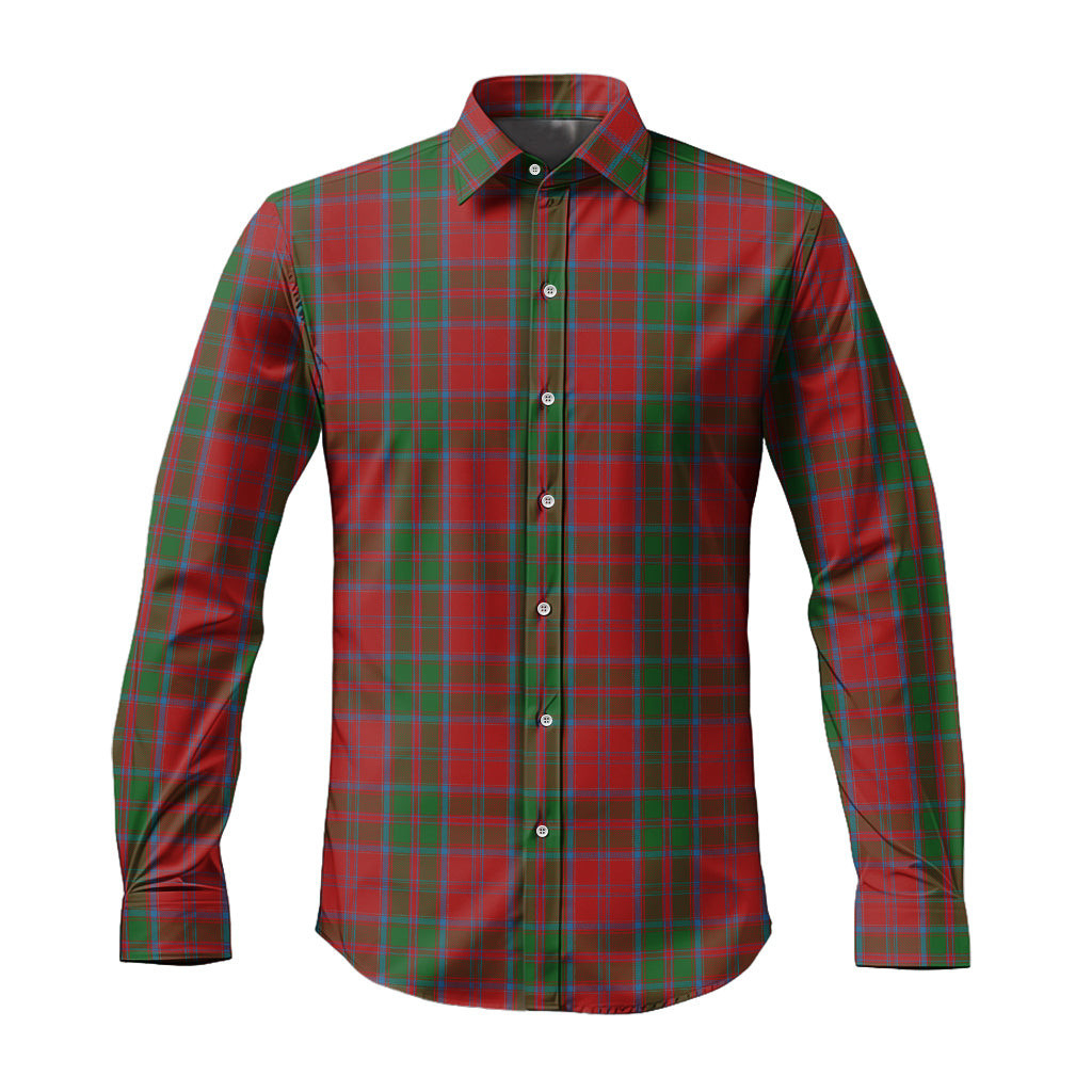 ScotsTee Shop Scottish Drummond Clan Tartan Long Sleeve Shirt, Cotton Tartan Plaid Shirt